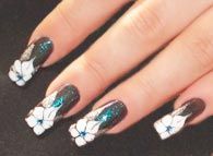 dark_purple_with_white_and_green_flowers